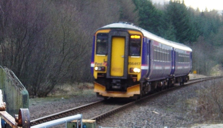Train approaching Tyndrum Lower Station